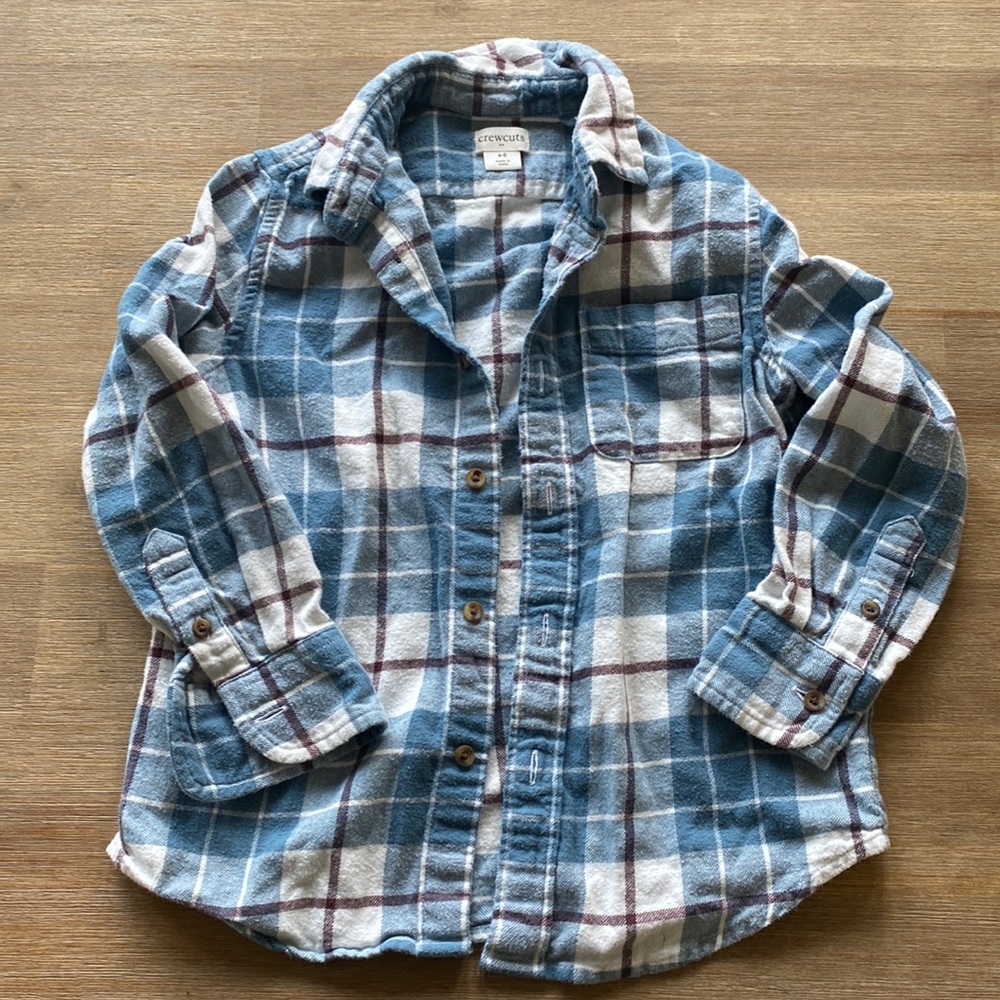 Crewcuts size 4-5 used flannel shirt
